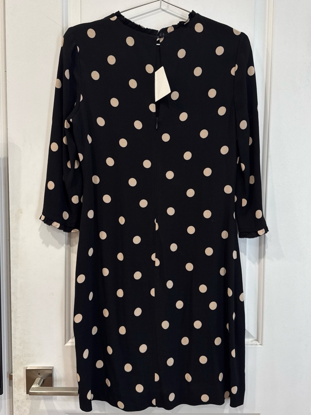 Kate Spade Black Polka Dot Shift Dress - Beige Dots